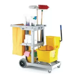 Image of Slingsby Multi Purpose Janitorial Trolley Complete With Bag