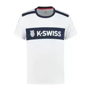 Image of 104219-109 HERITAGE SPORT LOGO TEE White / NAVY - S