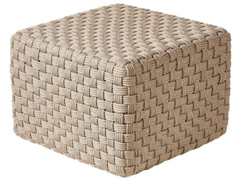 Image of Beliani Pouffe Nalli Synthetic Material Taupe