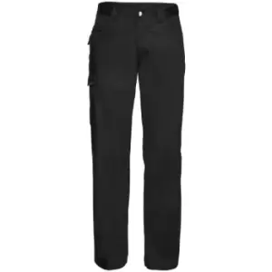 Image of Russell Workwear Mens Polycotton Twill Trouser / Pants (Regular) (34W x Regular) (Black) - Black