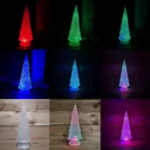 Image of 30cm Dual Power Water Spinner Christmas Tree with Timer & Colour Changing LED's