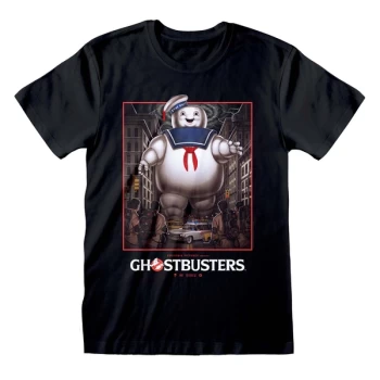 Image of Ghostbusters - Stay Puft Square Unisex Medium T-Shirt - Black