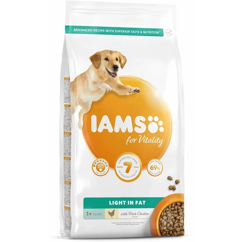 Image of Iams For Vitality Dog 1+ Years Light In Fat With Fresh Chicken 112429848