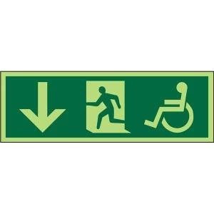 Image of Stewart Superior PDPSP095SRP Screw Plastic Sign 450x150 Wheel Chair