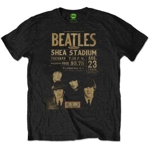 Image of The Beatles - Shea '66 Unisex Medium T-Shirt - Black