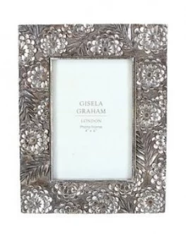 Image of Gisela Graham Pewter Floral Frame