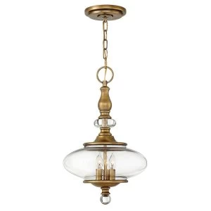 Image of 3 Light Ceiling Pendant Brass, E14