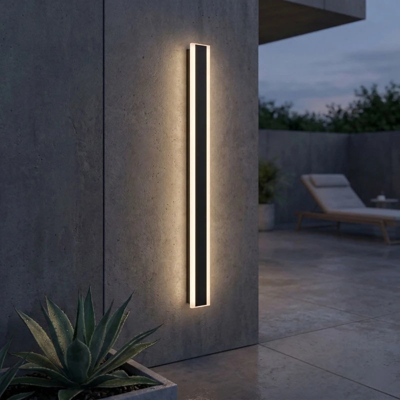 Image of ENER-J 24W Outdoor Acrylic Wall Lights, CCT Switchable & Dimmable with Remote, 100cms IP65 in White White Unisex