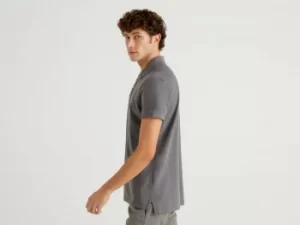 Image of Benetton, Dark Gray Slim Fit Polo, taglia S, Dark Gray, Men