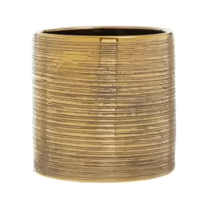 Image of 18cm Gold Textured Planter