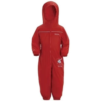 Image of Regatta PUDDLE IV Waterproof PuddleSuit boys's Childrens Jumpsuit in Red - Sizes 12 mois,2 / 3 ans,3 / 4 years,5 / 6 years