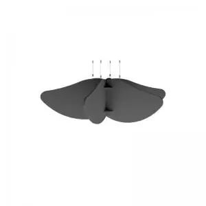 Image of Piano Scales acoustic suspended ceiling raft in dark grey 1200 x