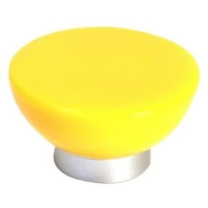 Image of BQ Yellow Round Furniture Knob Pack of 1