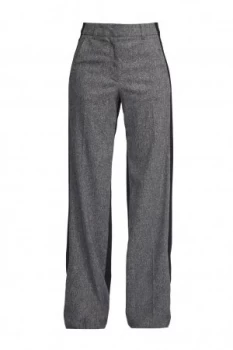 Image of French Connection Antonia Wide Leg Tweed Trousers Black