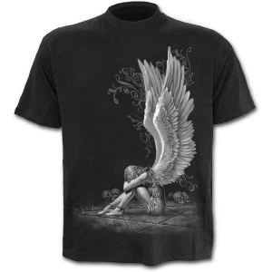 Image of Enslaved Angel Mens Large T-Shirt - Black