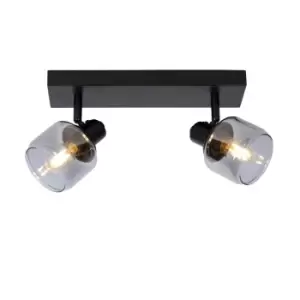 Image of Bjorn Classic Twin Ceiling Spotlight - 2xE14 - Black