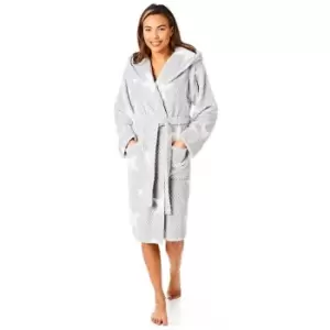 Image of Light and Shade Pretty Woman Dressing Gown Ladies - Grey