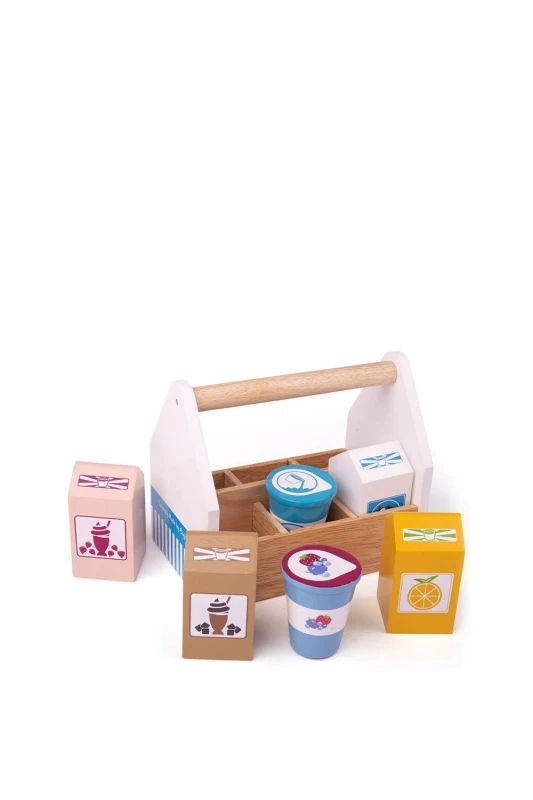 Image of Bigjigs Toys Dairy Delivery Set Multi