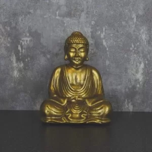 Image of Sitting Buddha Ornament Antique Gold 20cm
