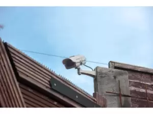 Image of Silverline 614458 Solar-Powered Dummy CCTV Camera with LEDs