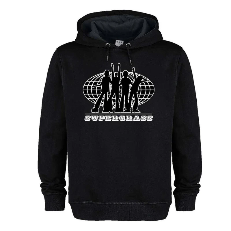 Image of Amplified Mens Supergrass 25th Anniversary Hoodie in Black Size: XS Black Male XS