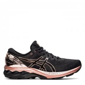 Image of Asics Gel Kayano 27 Platinum Running Shoes Ladies - Black/Gold