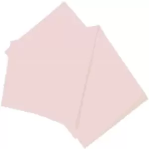 Image of Belledorm Brushed Cotton Flat Sheet (Kingsize) (Powder Pink) - Powder Pink