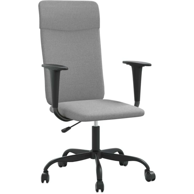 Image of vidaXL Office Chair Light Grey Fabric, Grey 353017