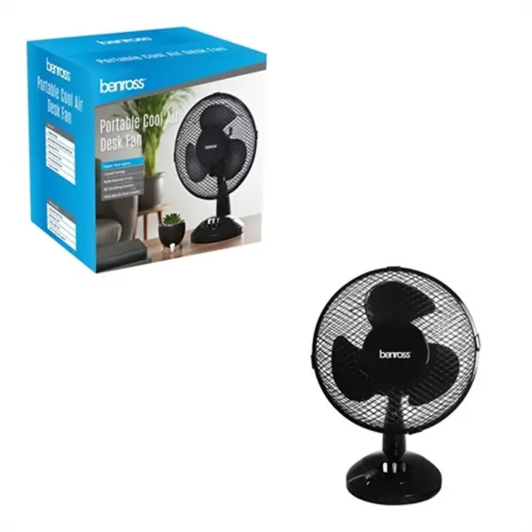 Image of Benross 9" Desk Fan - Black 43919