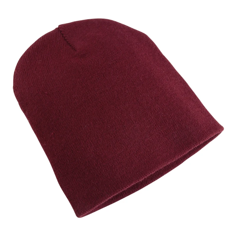 Image of Yupoong Mens Flexfit Heavyweight Standard Beanie Winter Hat in Maroon Maroon Male One Size