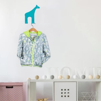 Image of Giraffe - Blue Blue Metal Wall Hook