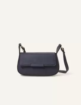 Image of Accessorize Womens Navy Blue Small Saddle Cross-Body Bag, Size: 12x20cm