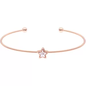 Image of Ted Baker Ladies Silver Plated Crystal Star Ultrafine Cuff Bangle TBJ1685-01-02