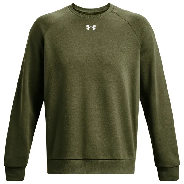 Image of Under Armour Fleece Crew Sweater Mens Crew Sweaters S Green 62523817350