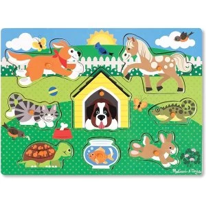 Image of Melissa & Doug Pets Wooden Peg Puzzle