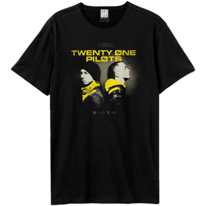 Image of Amplified Amplified Men Back To Back Twenty One Pilots T-Shirt in Black Size: X-Small Black XS Male 5063574713320