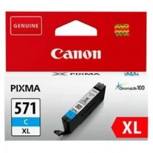 Image of Canon CLI571XL Cyan Ink Cartridge