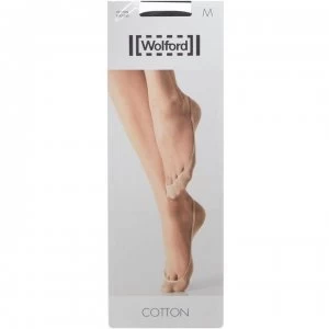 Image of Wolford Cotton 1 pair pack 15 denier footsie socks - Black