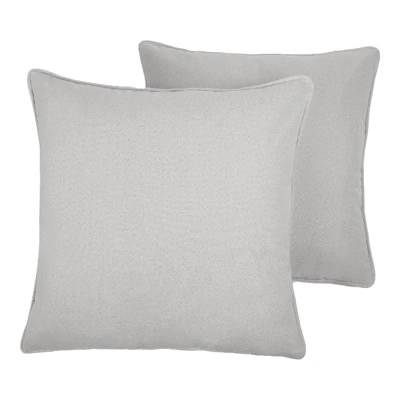 Image of OHS OHS 2 Pack Woven Texture Cushion Covers Home Decor Set in Light Grey Size: 45cm x 45cm Light Grey 45cm x 45cm Unisex 5027434205868