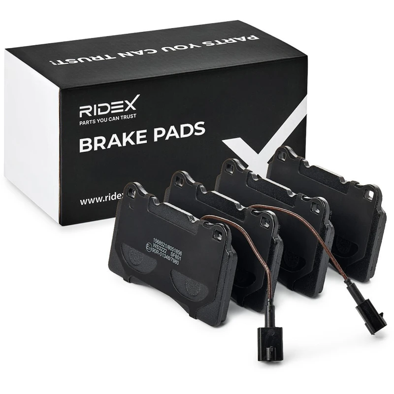 Image of RIDEX 402B0964 Brake pad set Front Axle, with acoustic wear warning Brake Pad Set,disc brake (402)