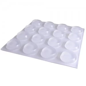 Image of Select Hardware Surface Gard Round Pads Clear Vinyl 13mm 16 Pack