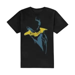 Image of DC Comics - The Batman Yellow Sketch Unisex Medium T-Shirt - Black