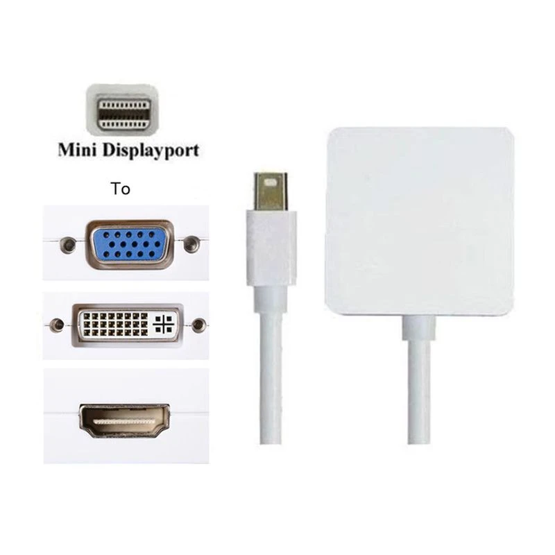 Image of FDL 0.2M MINI DISPLAYPORT TO VGA . HDMI & DVI 3 IN 1 ADAPTOR