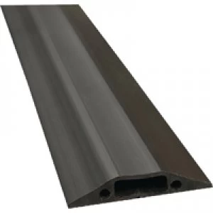 Image of D-Line floor Cable Cover Black 80mm Wide 1.8m length cw connectors fc