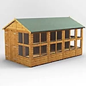 Image of Power Garden Shed 148PAPSDD Golden Brown 14x8