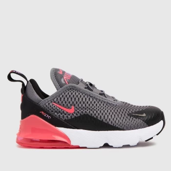 Image of Nike Black & Grey Air Max 270 Trainers Toddler