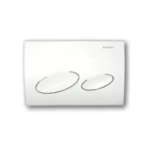 Image of Geberit 115.228.11.1 KAPPA20 Dual Flush White Flush Plate KAPPA 20 UP200
