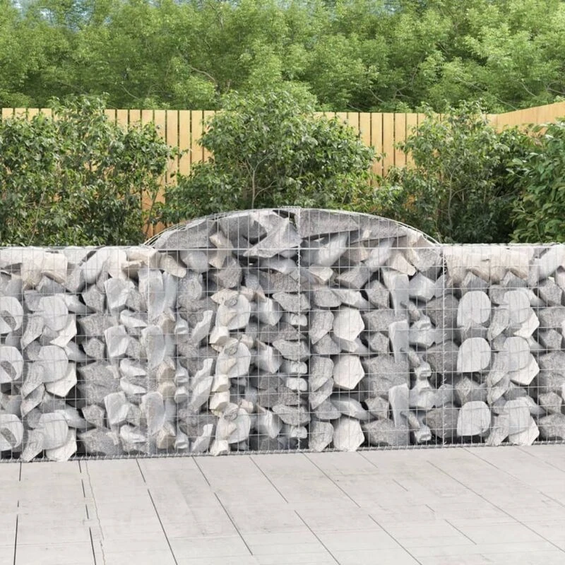 Image of VIDAXL Arched Gabion Baskets 30 pcs 300x50x100/120cm Galvanised Iron Vidaxl 8720845573003