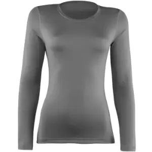 Image of Rhino Womens/Ladies Sports Baselayer Long Sleeve (16) (Heather Grey)