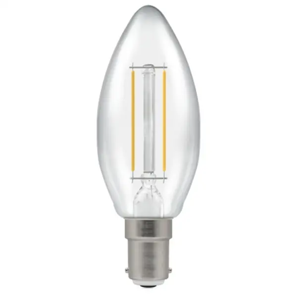 Image of Crompton LED Candle Filament Non-Dim Clear 2.2W 2700K SBC-B15d
